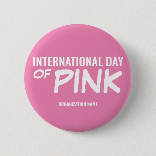  Internationale dag van roze Ronde Button 5,7 Cm (Voorkant)