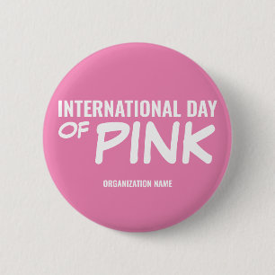 Internationale dag van roze Ronde Button 5,7 Cm
