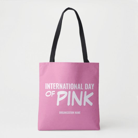Internationale dag van roze Tote Bag (Voorkant)