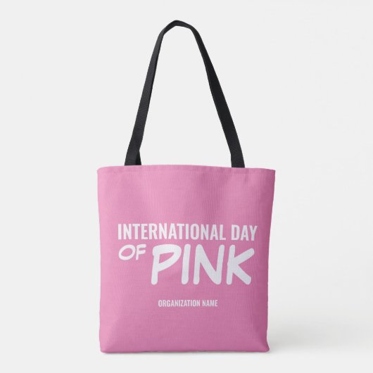  Internationale dag van roze Tote Bag (Achterkant)