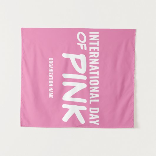  Internationale dag van roze Wandkleed (Voorkant (horizontaal))