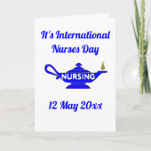 Internationale Dag van Verpleegsters Dank je wel Kaart (Voorkant)