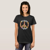Internationale Dag van Vrede Liefde Bloem T-shirt (Voorkant volledig)