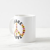 Internationale Dag van Vrede Liefdesbloem Koffiemok (Voorkant links)