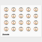 Internationale Dag van Vrede Liefdesbloem Ronde Sticker (Vel)