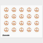 Internationale Dag van Vrede Liefdesbloem Ronde Sticker (Vel)