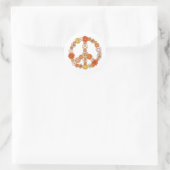 Internationale Dag van Vrede Liefdesbloem Ronde Sticker (Tas)