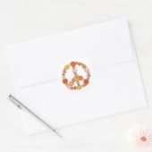 Internationale Dag van Vrede Liefdesbloem Ronde Sticker (Envelop)