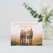 internationale dag van vriendschap briefkaart (Staand voorkant)