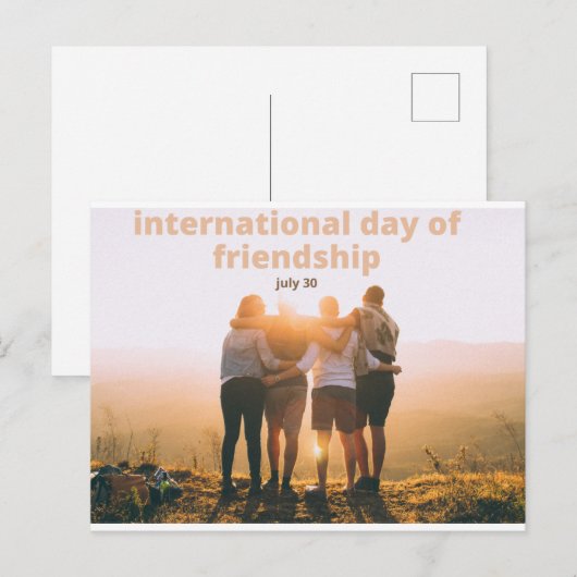 internationale dag van vriendschap briefkaart (Voorkant / Achterkant)