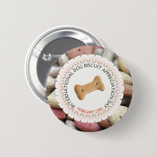 Internationale dag van waardering van het honden-  ronde button 5,7 cm (Voorkant /achterkant)