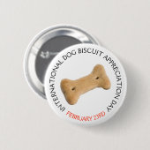 Internationale dag van waardering van het honden-  ronde button 5,7 cm (Voorkant /achterkant)