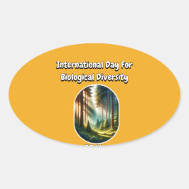 Internationale dag voor biologische diversiteit ovale sticker