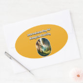 Internationale dag voor biologische diversiteit ovale sticker (Envelop)