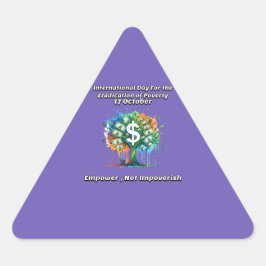 Internationale dag voor de uitbanning van armoede. sticker