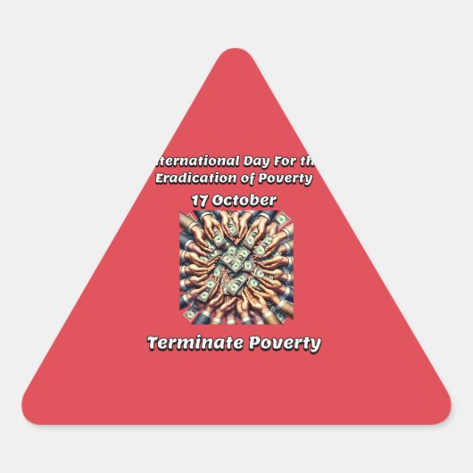 Internationale dag voor de uitbanning van armoede. sticker (Voorkant)