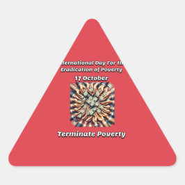 Internationale dag voor de uitbanning van armoede. sticker