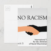 Internationale dag voor de uitbanning van racisme briefkaart (Voorkant / Achterkant)