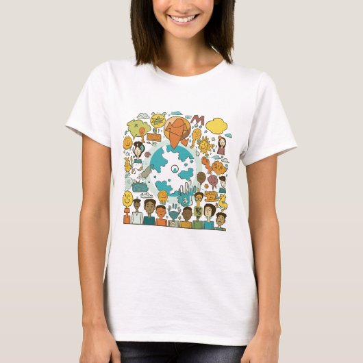 Internationale Dag voor Dialoog Ontwerp T-shirt (Voorkant)