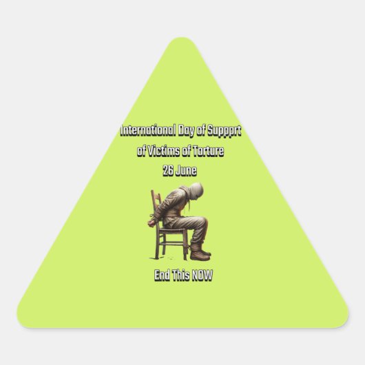 Internationale dag voor slachtoffers van foltering sticker (Voorkant)