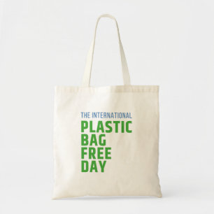Internationale dag zonder plastic zak tote bag