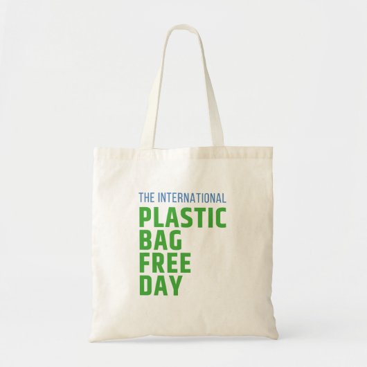Internationale dag zonder plastic zak tote bag (Voorkant)