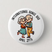 Internationale Dansdag | 29 april Ronde Button 5,7 Cm (Voorkant)