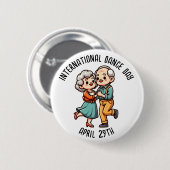 Internationale Dansdag | 29 april Ronde Button 5,7 Cm (Voorkant /achterkant)