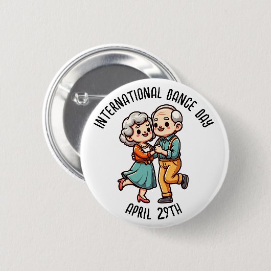 Internationale Dansdag | 29 april Ronde Button 5,7 Cm (Voorkant /achterkant)