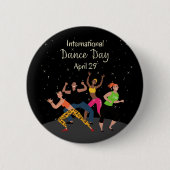 Internationale dansdag | Werelddansdag Ronde Button 5,7 Cm (Voorkant)