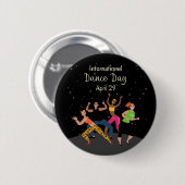 Internationale dansdag | Werelddansdag Ronde Button 5,7 Cm (Voorkant /achterkant)