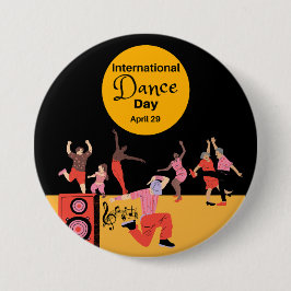 Internationale dansdag | Werelddansdag Ronde Button 7,6 Cm