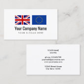 Internationale diensten Engelse Europese Unie Visitekaartje (Voorkant / Achterkant)