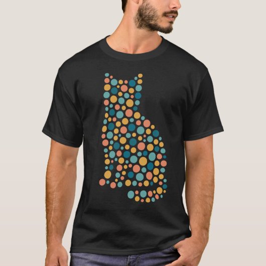 Internationale Dot Day Mannen T-shirts Kat Kleurri (Voorkant)