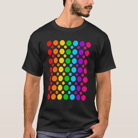 Internationale Dot Day Rainbow Polka Dot September T-shirt (Voorkant)