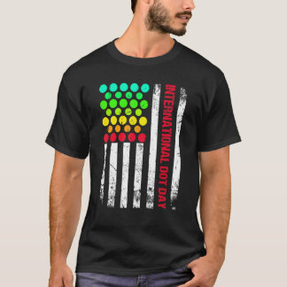 Internationale Dot Day USA vlag 15 september T-shirt