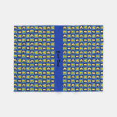 Internationale geldvaluta's tekenen patroon fleece deken (Voorkant (Horizontaal))