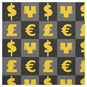 Internationale geldvaluta's tekenen patroon stof