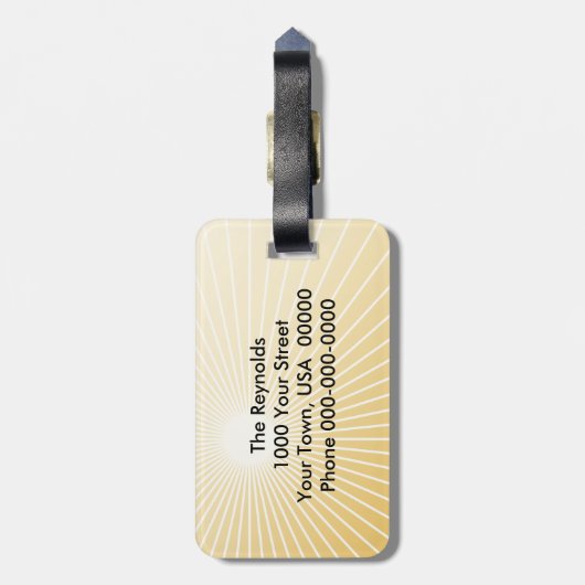 Internationale geloofsovertuigingen bagagelabel (Achterkant verticaal)