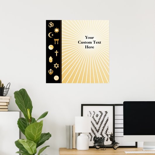 Internationale geloofsovertuigingen poster (Thuiskantoor)