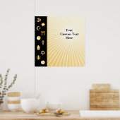 Internationale geloofsovertuigingen poster (Keuken)