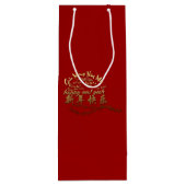 Internationale goudhaken Rat Nieuwjaar 2020 Wijn G Cadeautas (Achterkant)