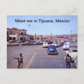 Internationale grens, Tijuana, Mexicaanse Vintage Briefkaart (Voorkant)