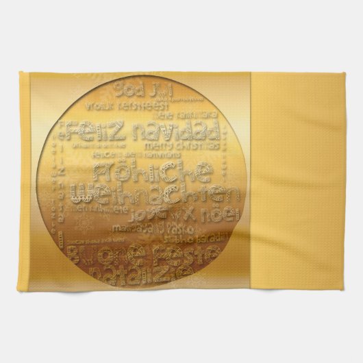 Internationale groet Weihnachten Navidad K handdoe Theedoek (Horizontaal)