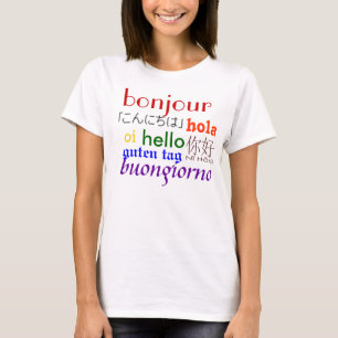 Internationale Hallo T-shirt