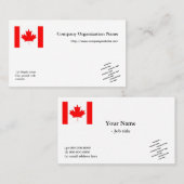 Internationale handel met vlag en logo visitekaartje (Voorkant / Achterkant)