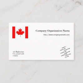 Internationale handel met vlag en logo visitekaartje