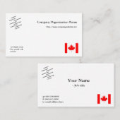 Internationale handel met vlag en logo visitekaartje (Voorkant / Achterkant)