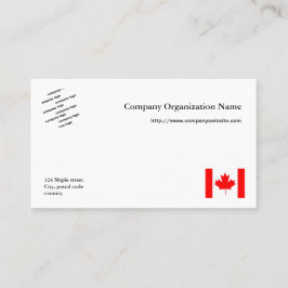 Internationale handel met vlag en logo visitekaartje