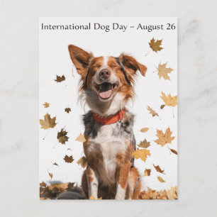 Internationale Hondendag Australian Shepherd Kunst Briefkaart